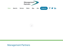 Tablet Screenshot of managementpartners.com